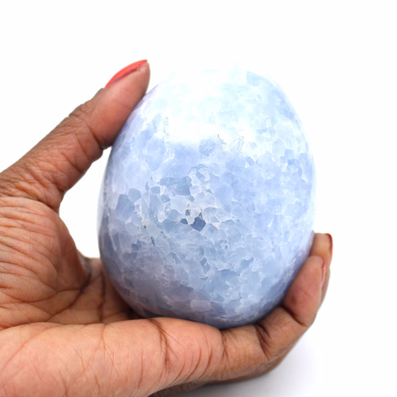 Huevo mineral calcita azul