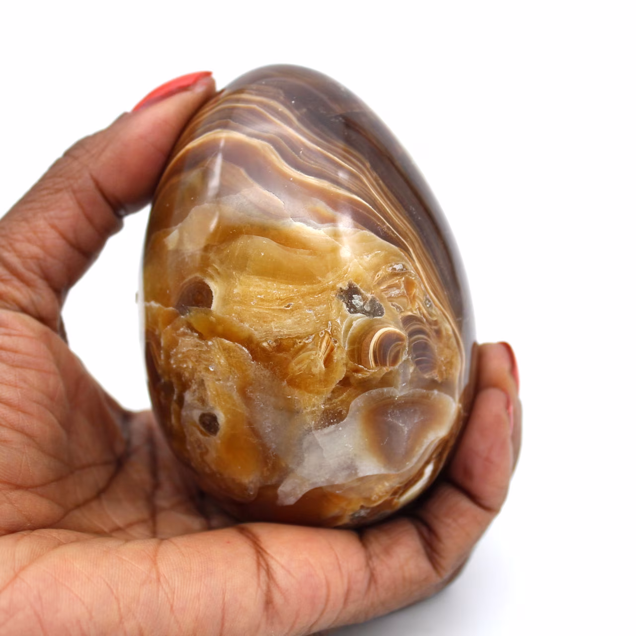 Huevo mineral de ágata