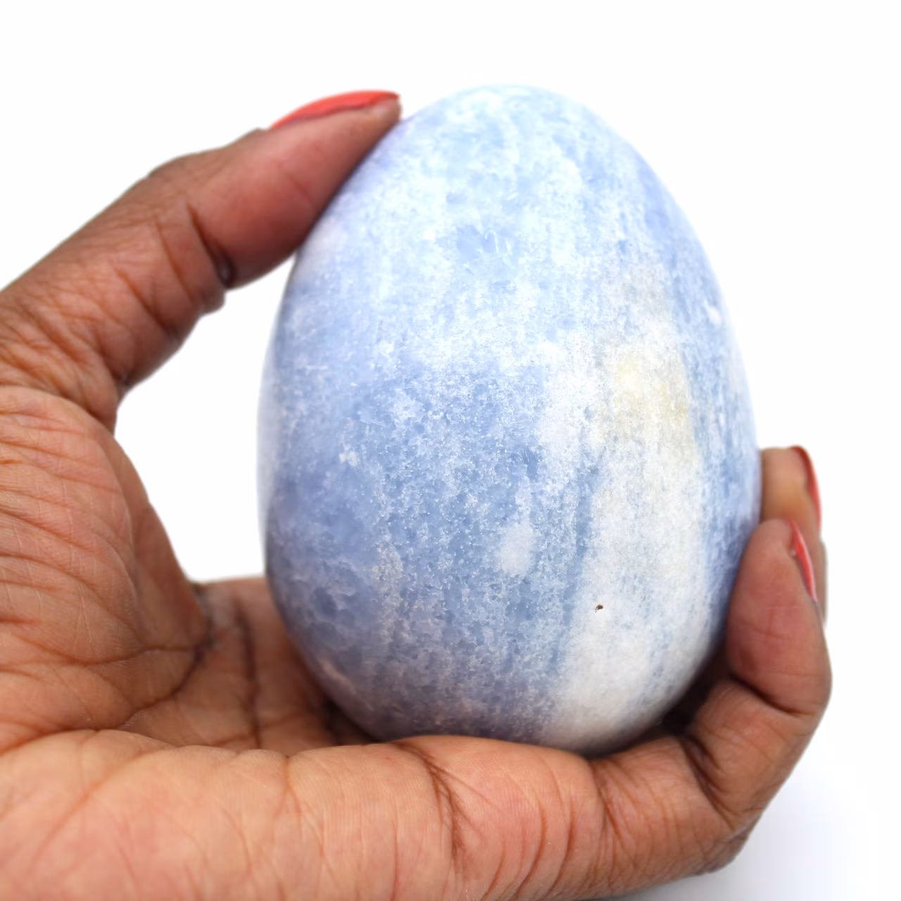 Huevo mineral calcita azul
