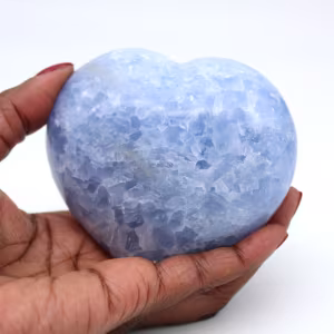 Corazón de calcita azul