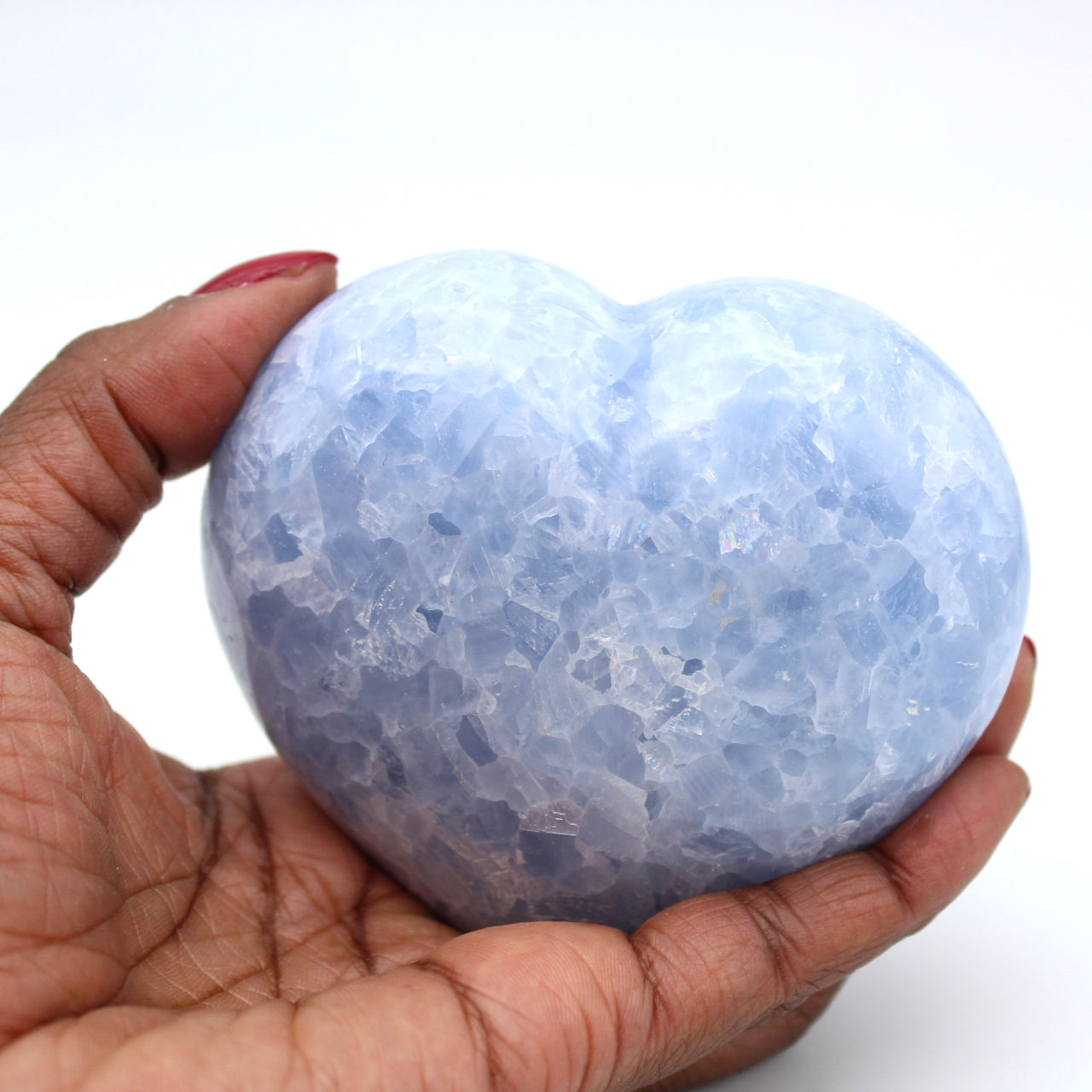 Corazón de calcita azul