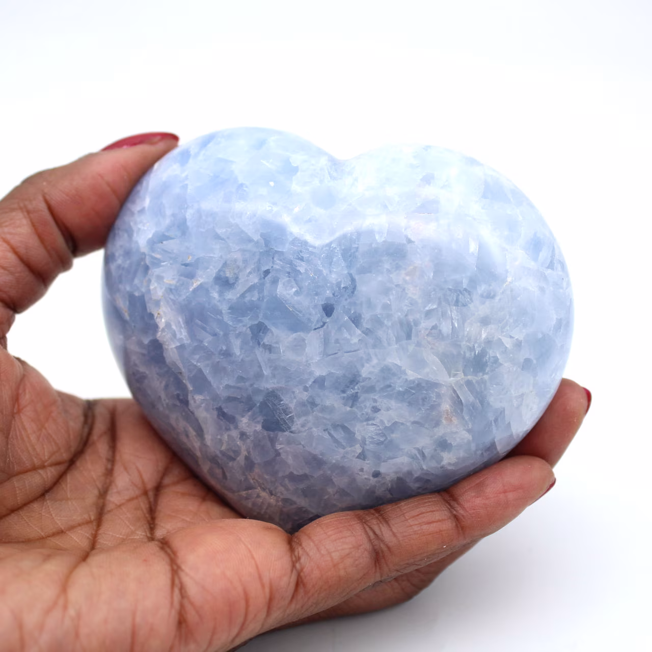 Corazón de calcita azul