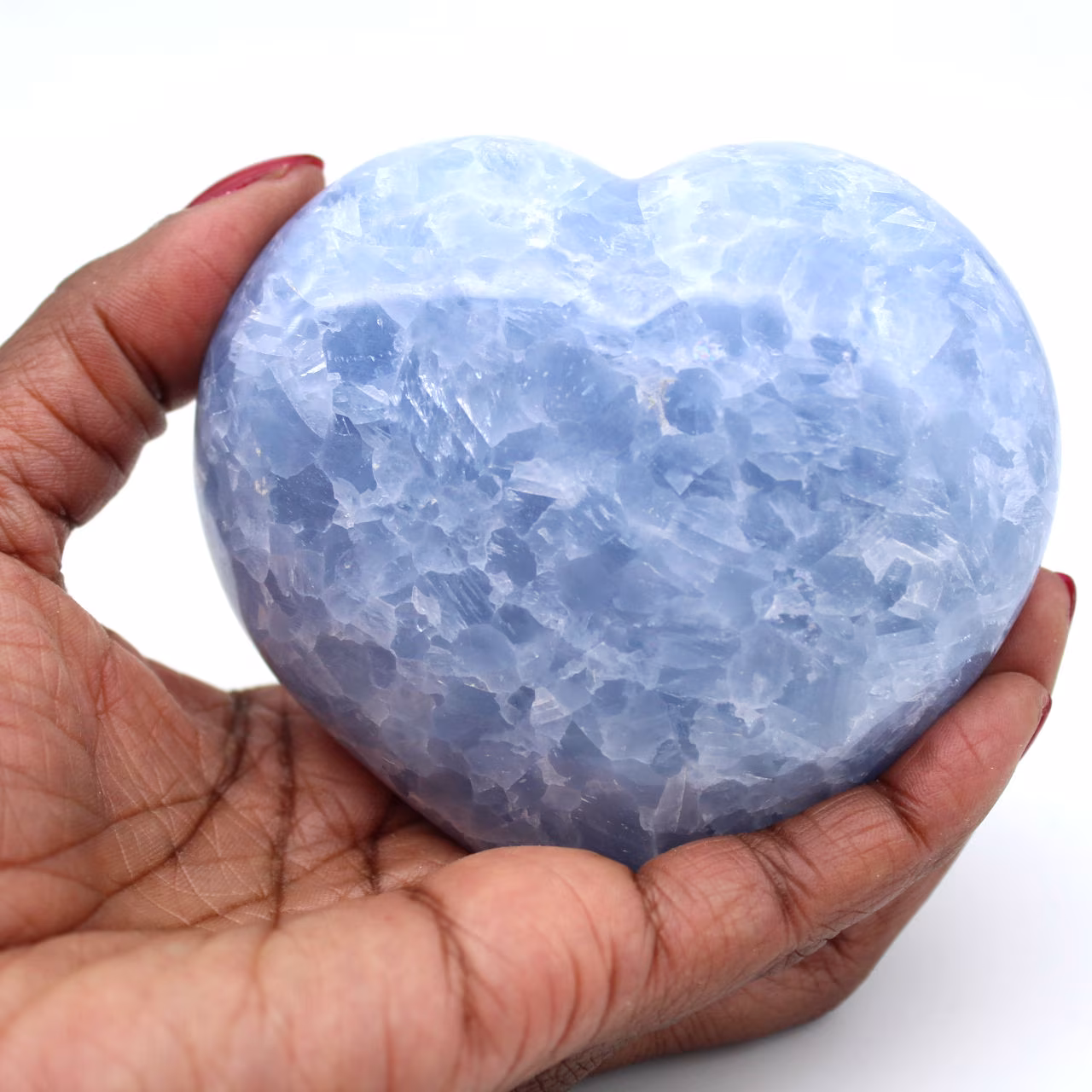 Corazón de calcita azul