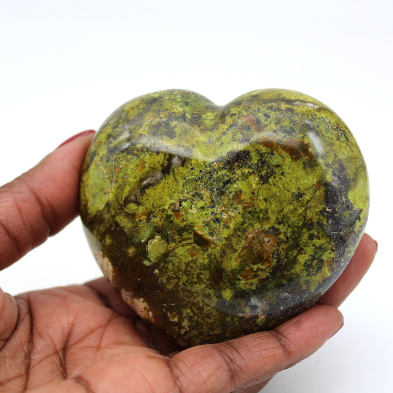 Corazón de ópalo verde