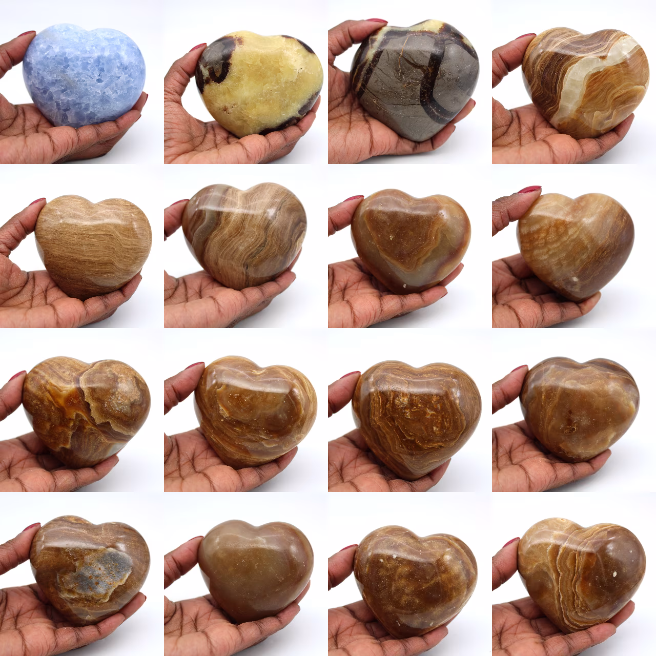 Corazón de calcita azul