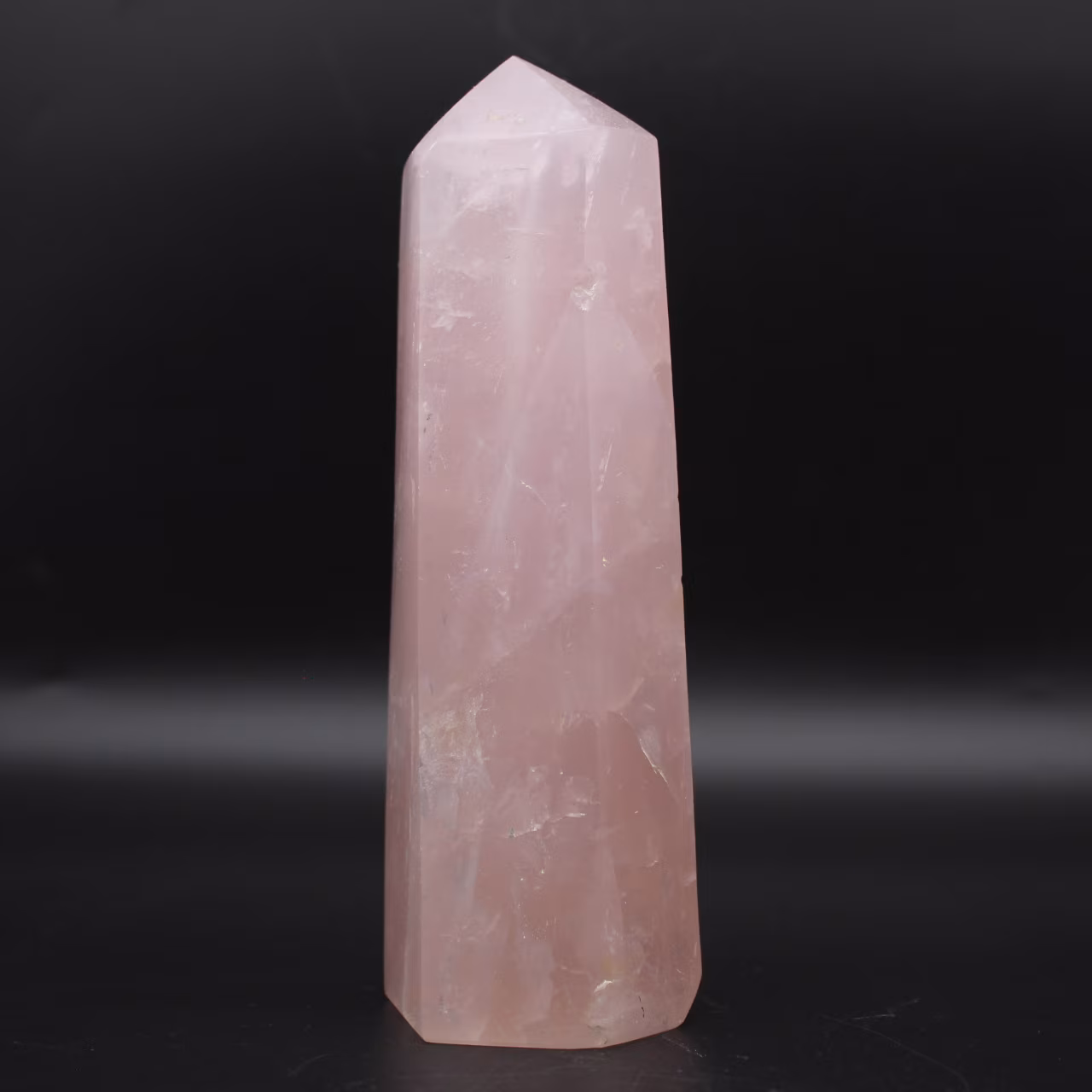 prisma de cuarzo rosa