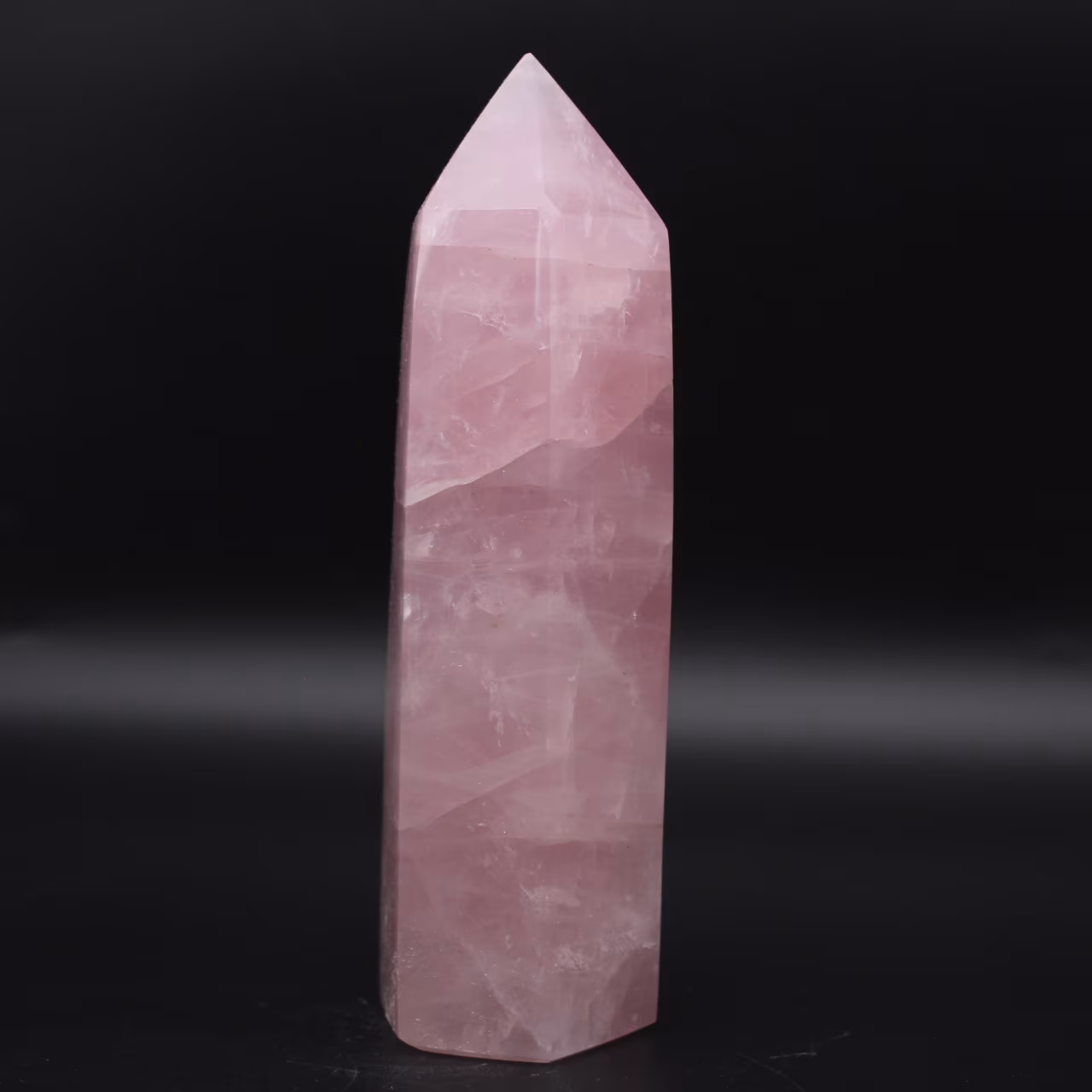 prisma de cuarzo rosa