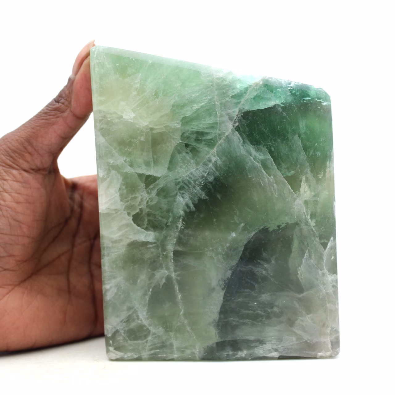 Hexaedro de fluorita verde