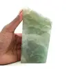 Heptaedro de bloque de fluorita verde - 0