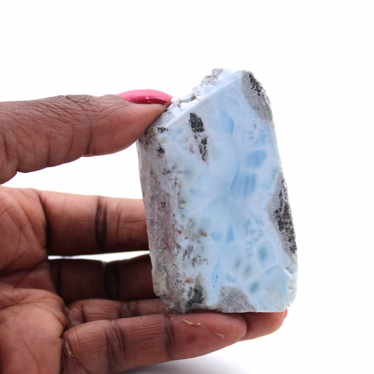 Placa de larimar semipulida