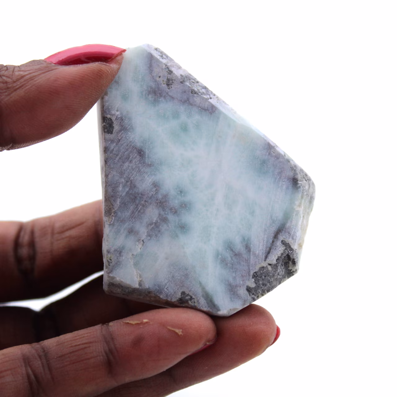 Placa de larimar semipulida