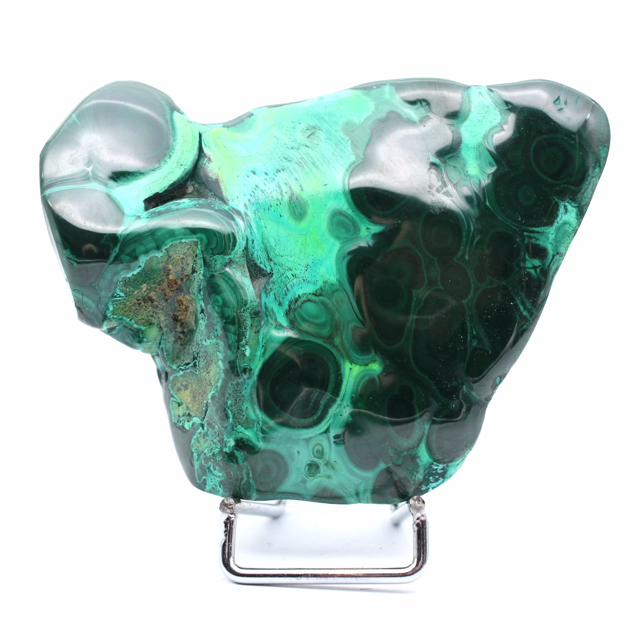 Piedra pulida en malaquita
