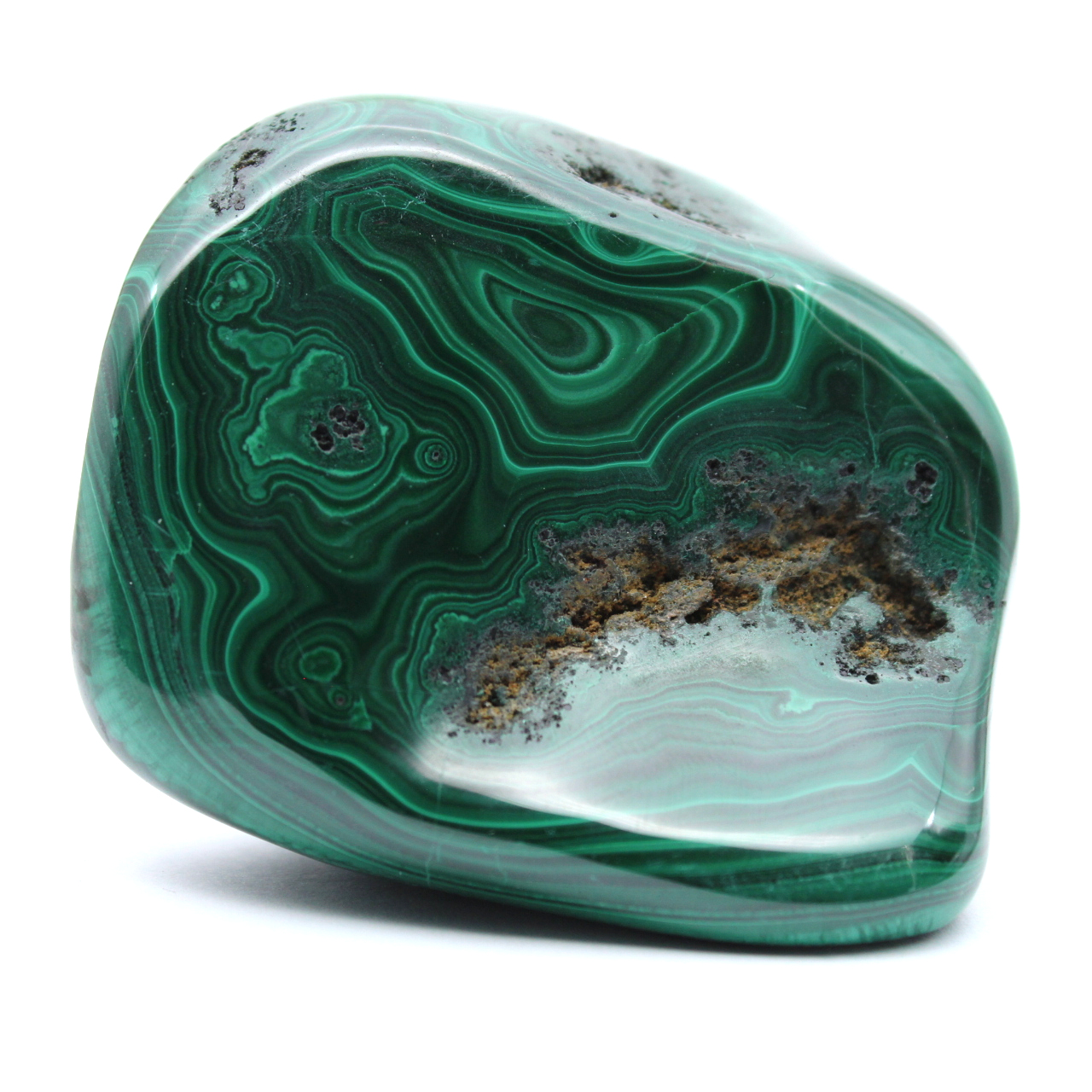 Piedra pulida malaquita