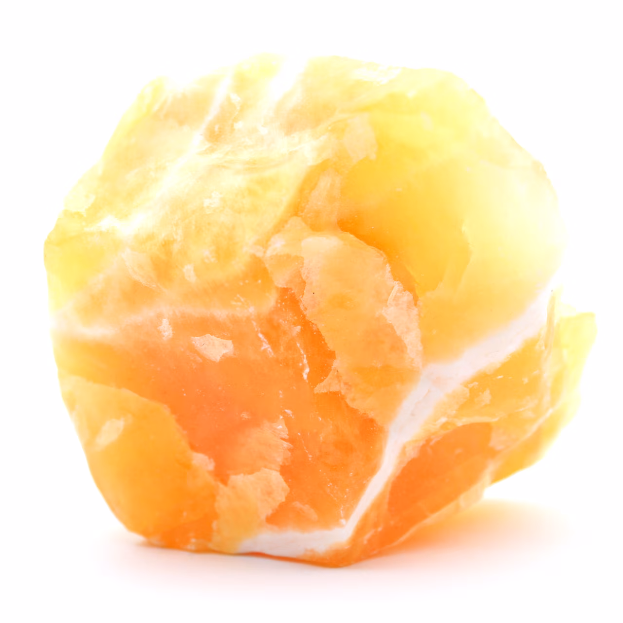 Roca de calcita naranja