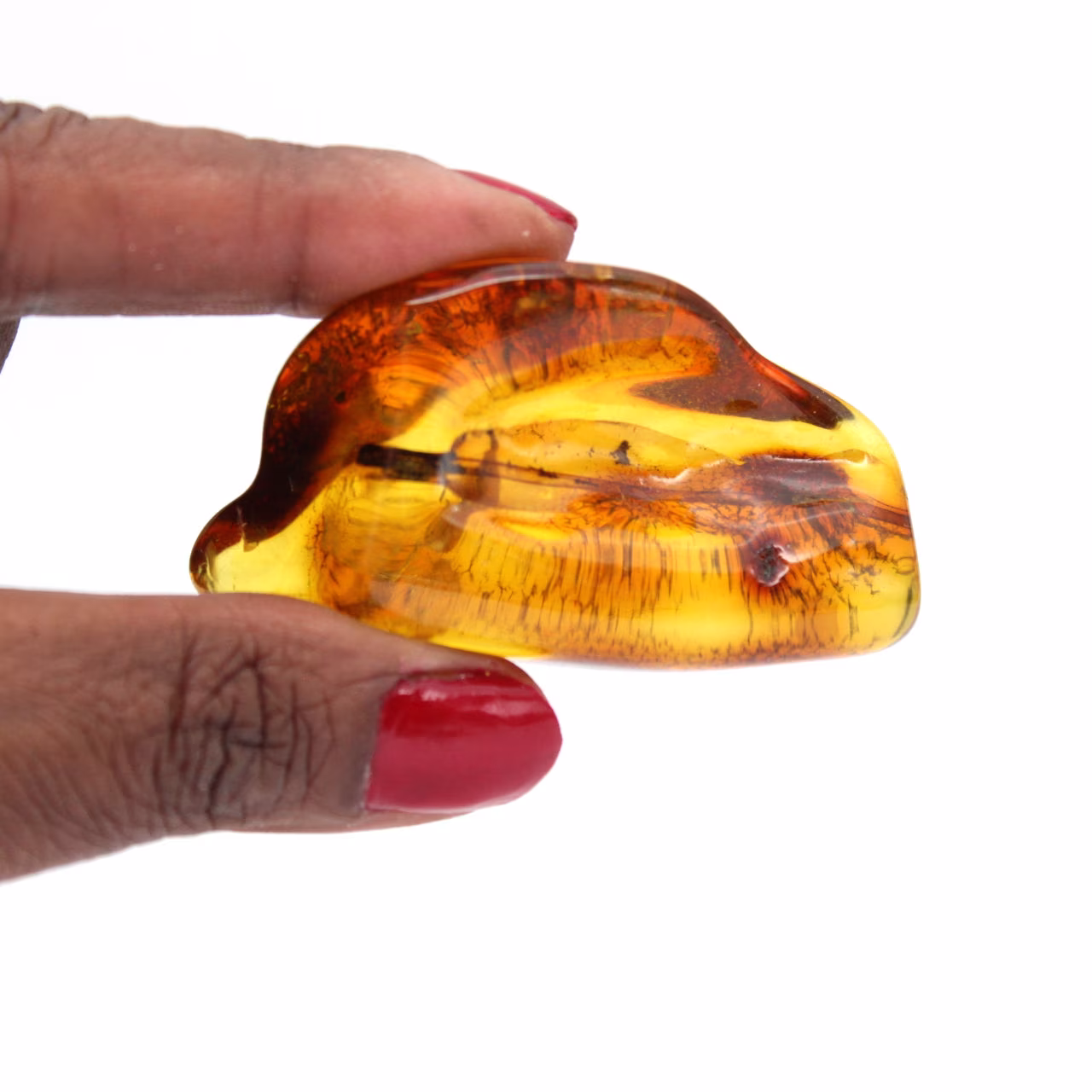 Ámbar amarillo pulido