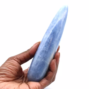 Palo de masaje de calcita azul