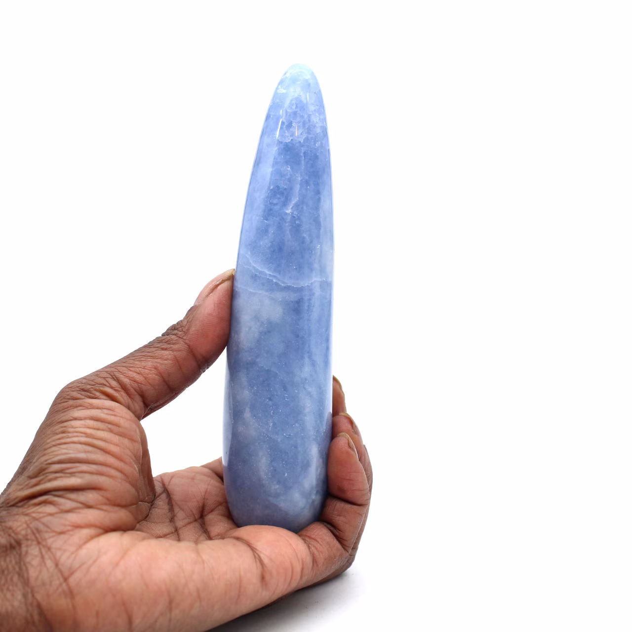 Palo de masaje de calcita azul