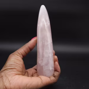 Palo de masaje de cuarzo rosa