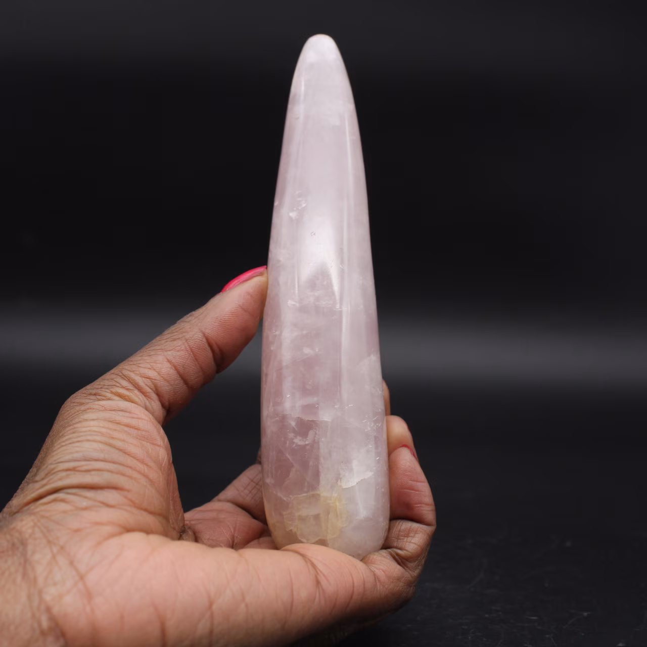 Palo de cuarzo rosa