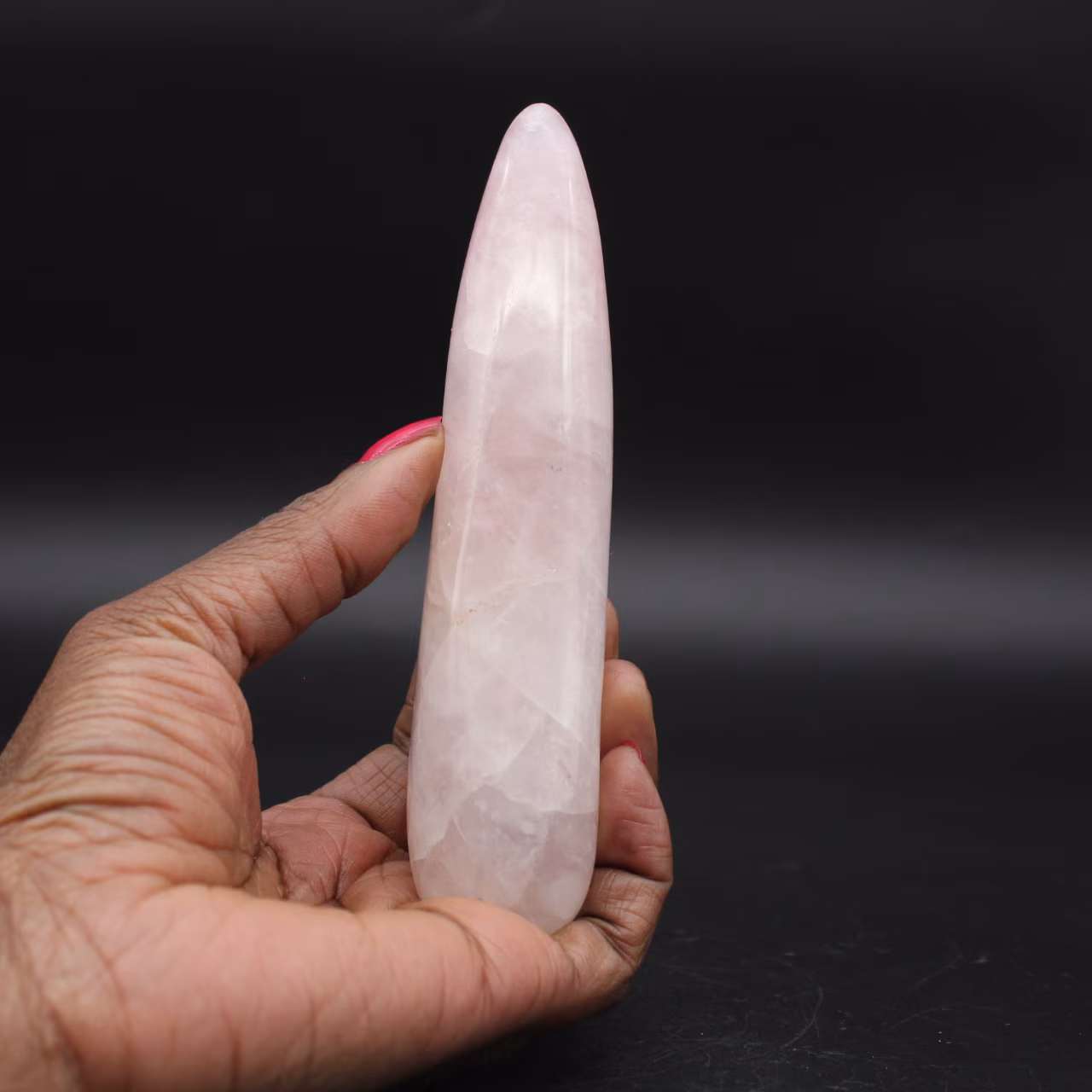 Palo de cuarzo rosa
