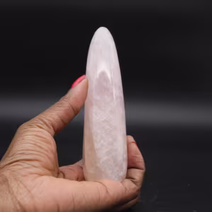 Palo de masaje de cuarzo rosa