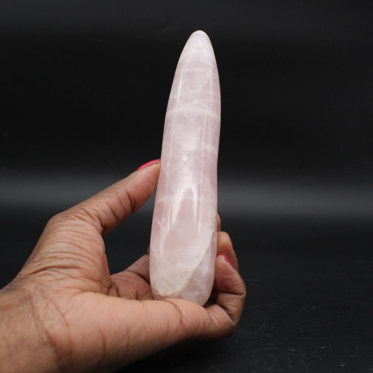 Palo de cuarzo rosa