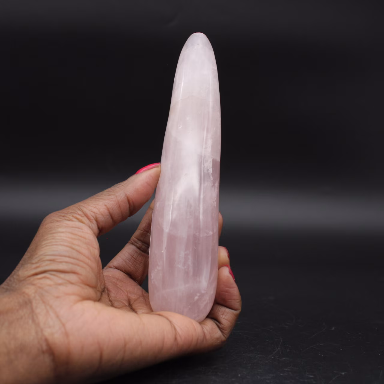 Palo de cuarzo rosa