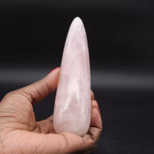 Palo de masaje de cuarzo rosa