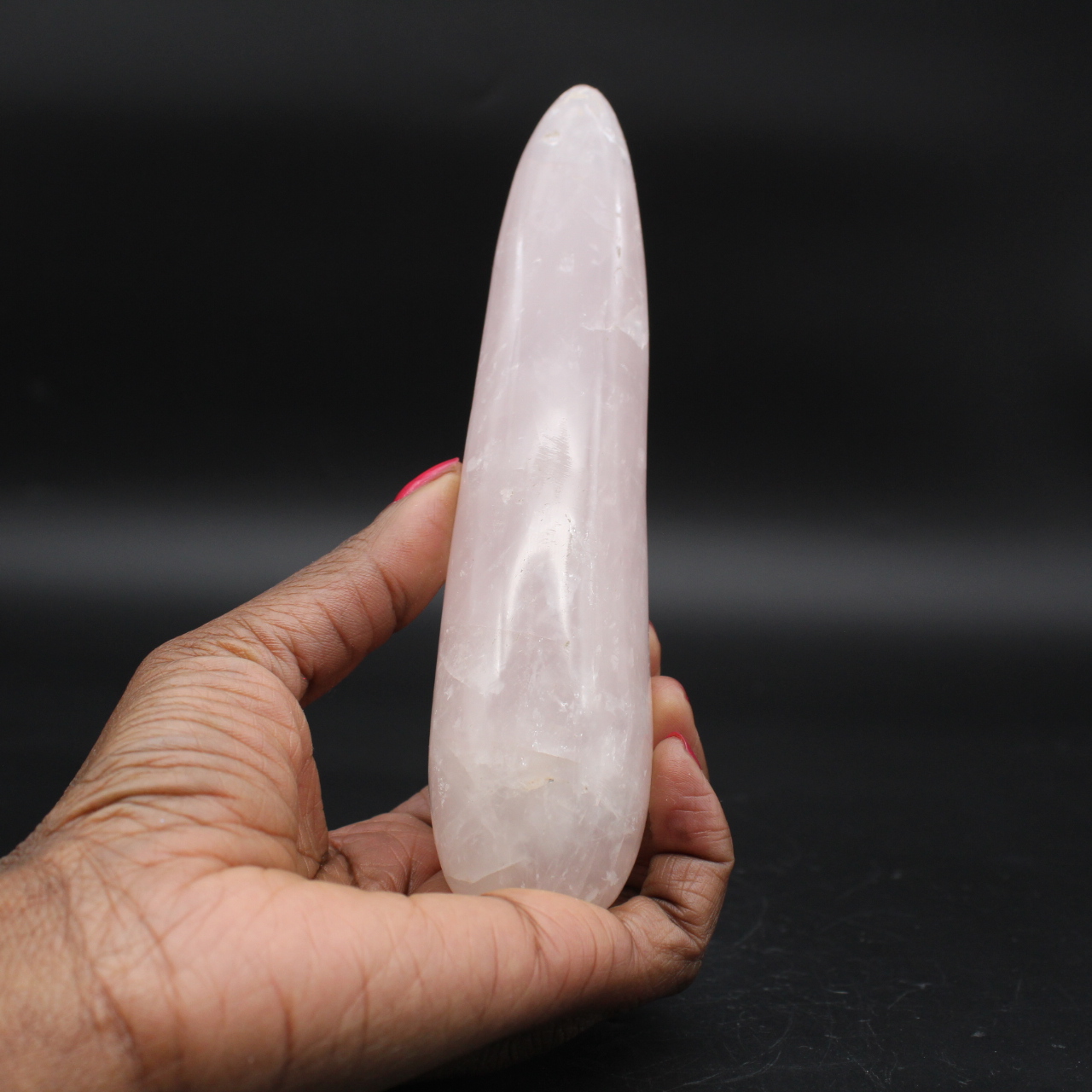 Palo de cuarzo rosa