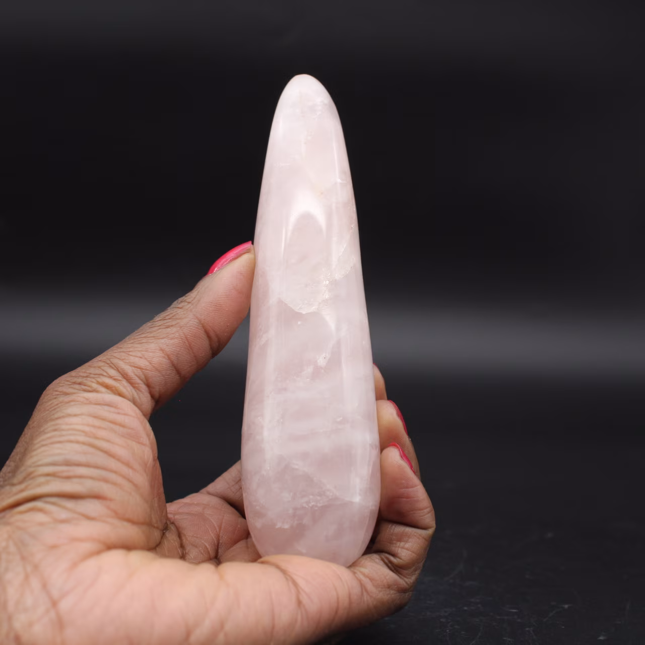 Palo de cuarzo rosa