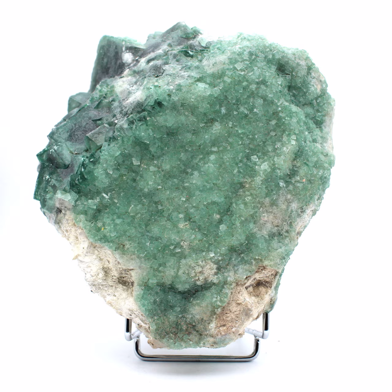 Cubos de fluorita verde sobre ganga