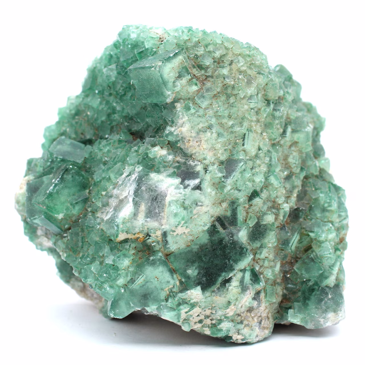 Cristalización cúbica de fluorita de madagascar.