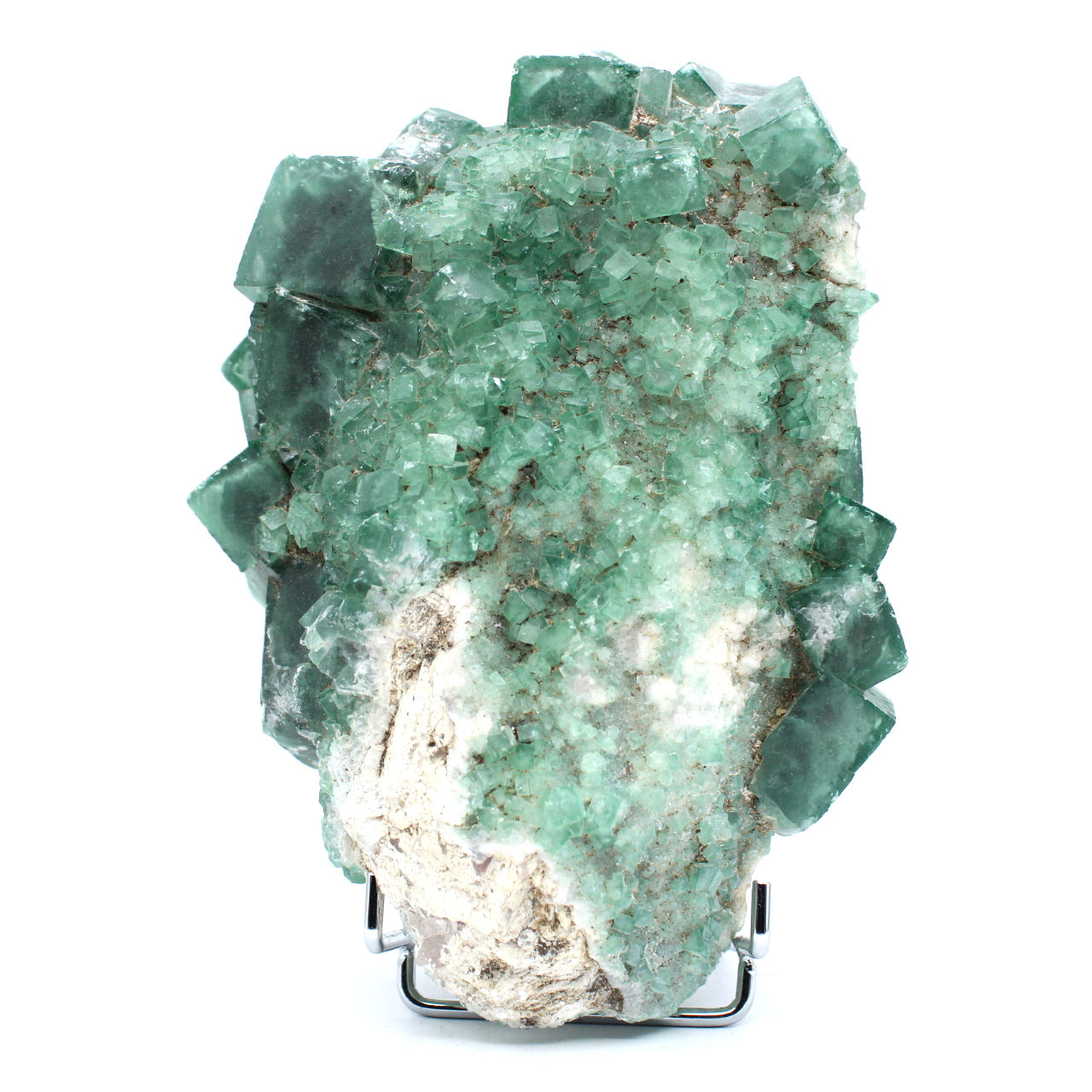 Cristales de fluorita en bruto sobre ganga
