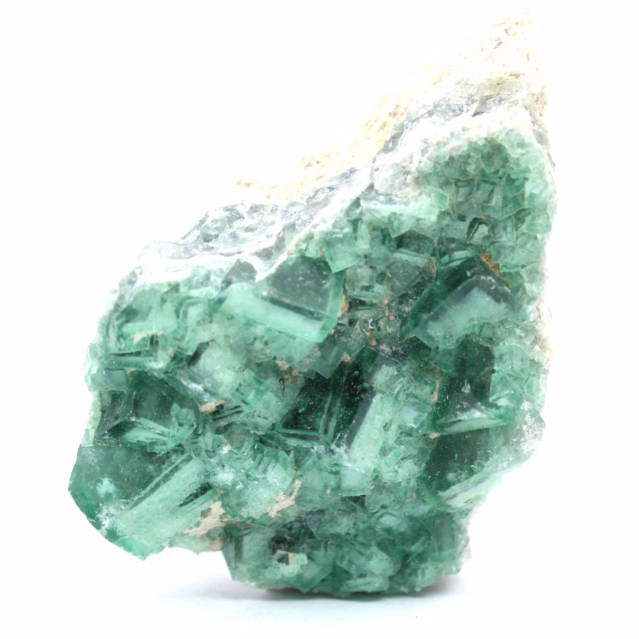 Fluorita natural cruda sobre ganga