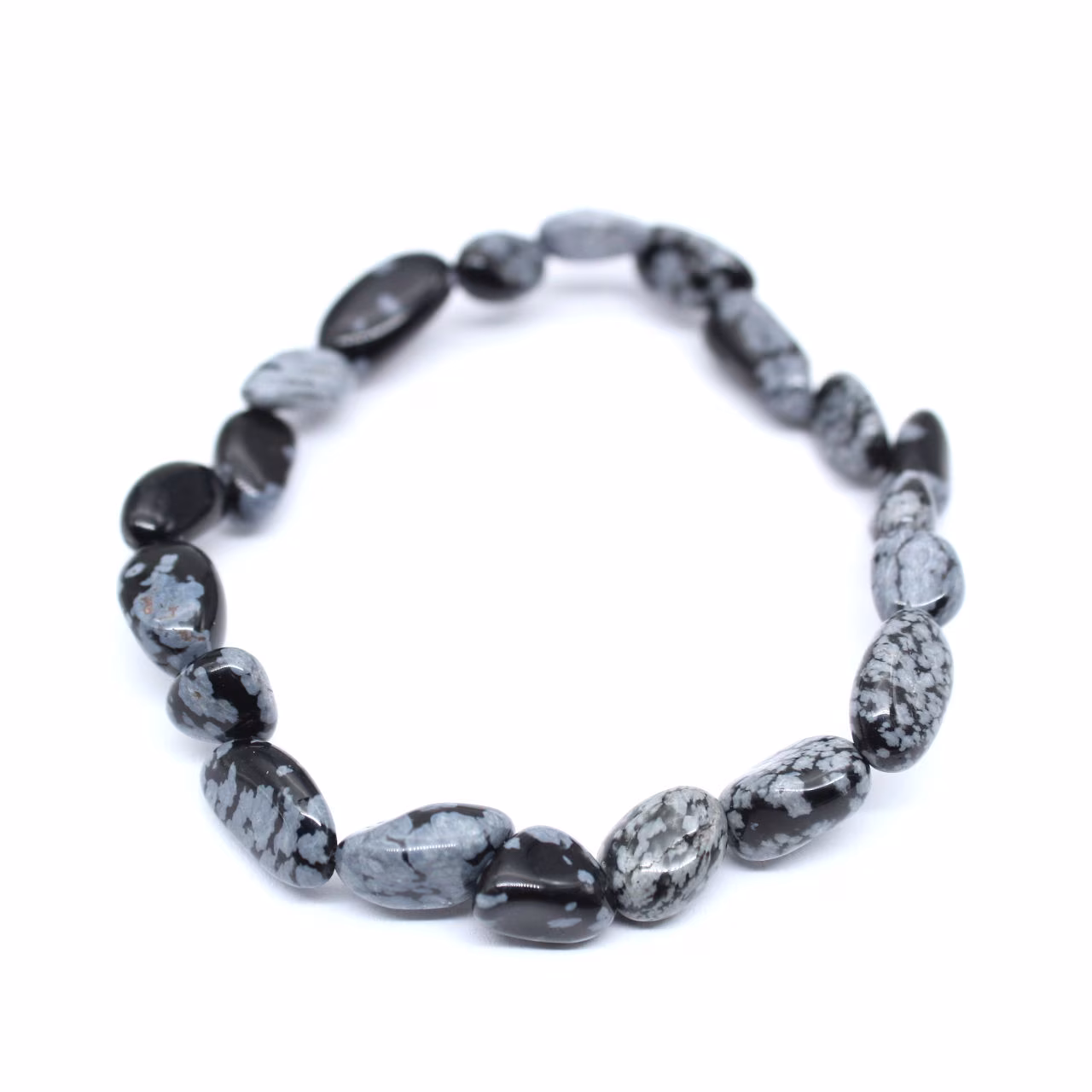 Pulsera de obsidiana de nieve