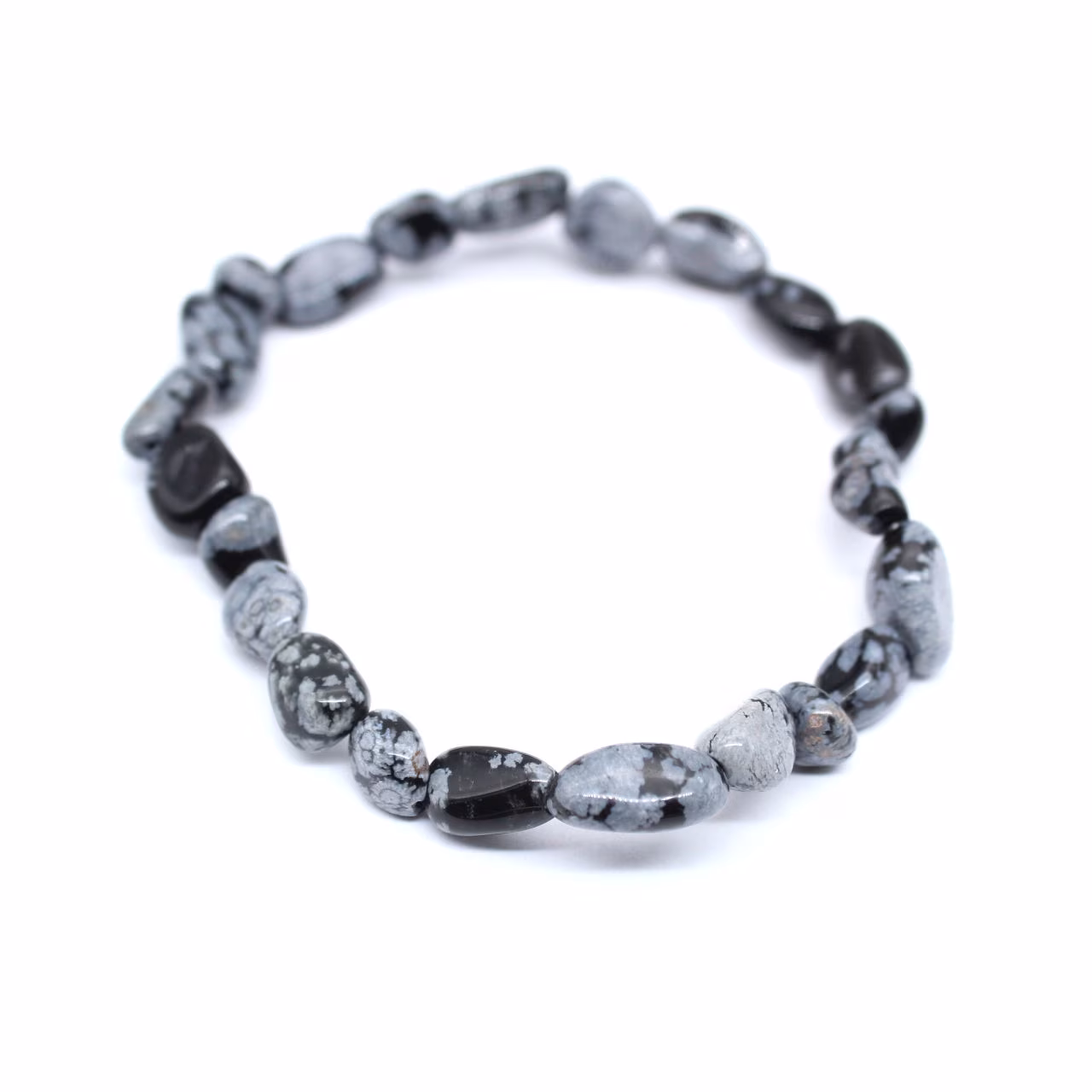 Pulsera de obsidiana de nieve