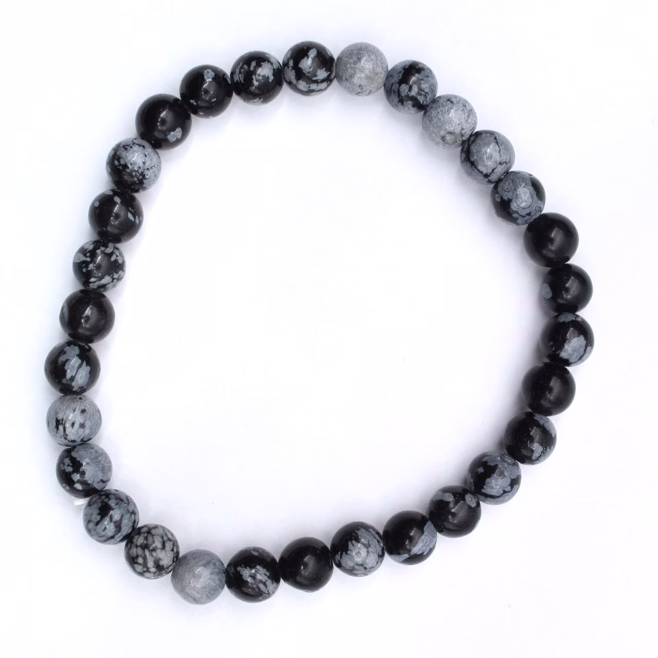 Pulsera de obsidiana de nieve