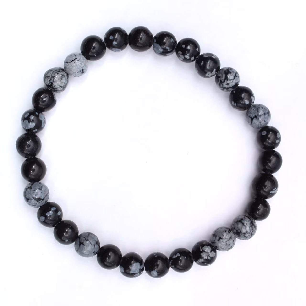 Pulsera de obsidiana de nieve