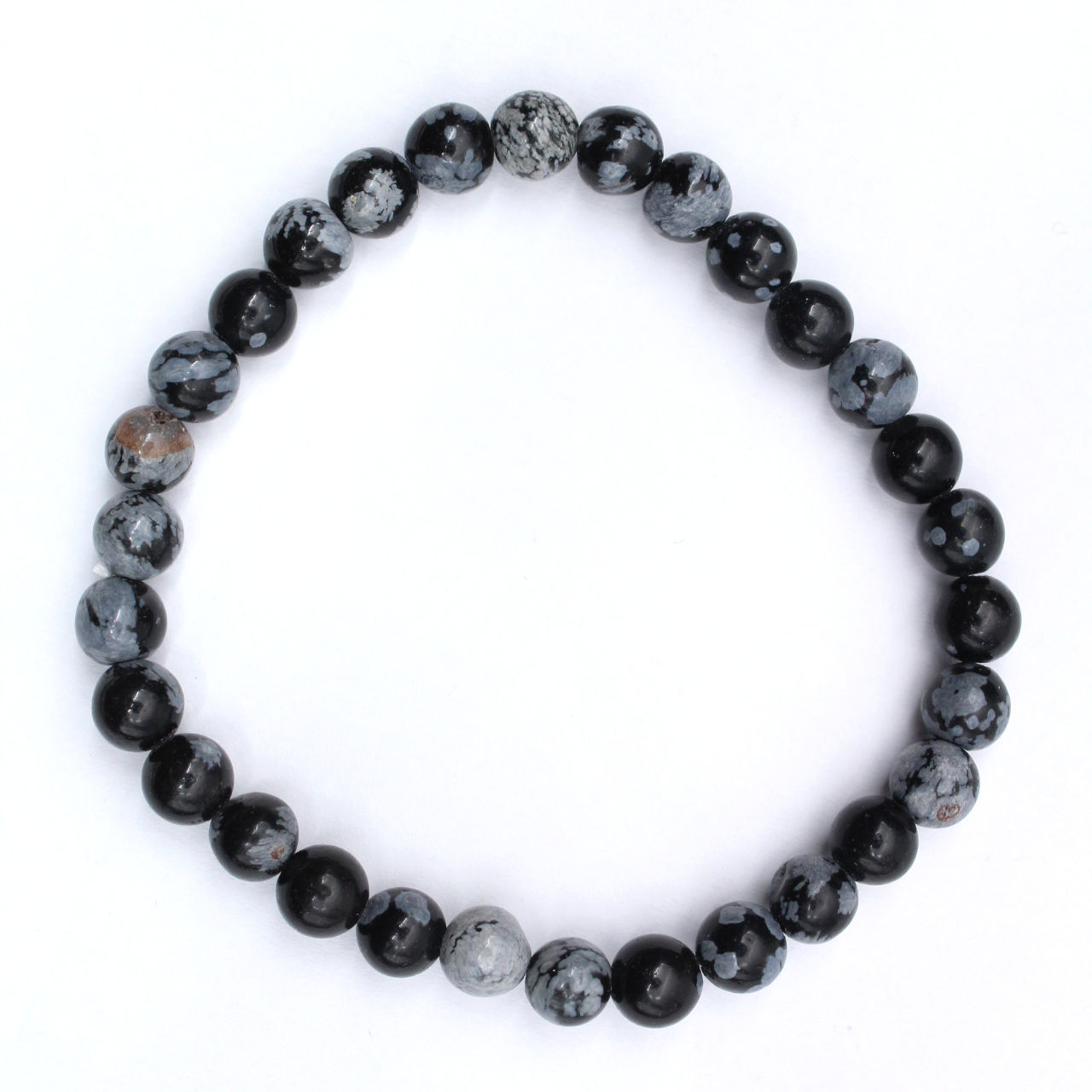 Pulsera de obsidiana de nieve