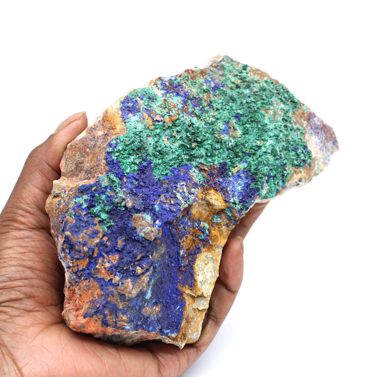 Azurite, malachite and galena