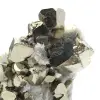 Grandes cubos de pirita con cristales de cuarzo - 6