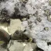 Pirita sobre ganga con calcita y cuarzo - 6