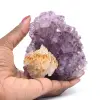 Drusa de amatista y calcita - 0