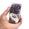 Amatista brasileña con calcita - 0