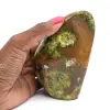 Piedra de ópalo verde pulida de Madagascar - 0