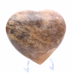 Corazón de piedra lunar negra
