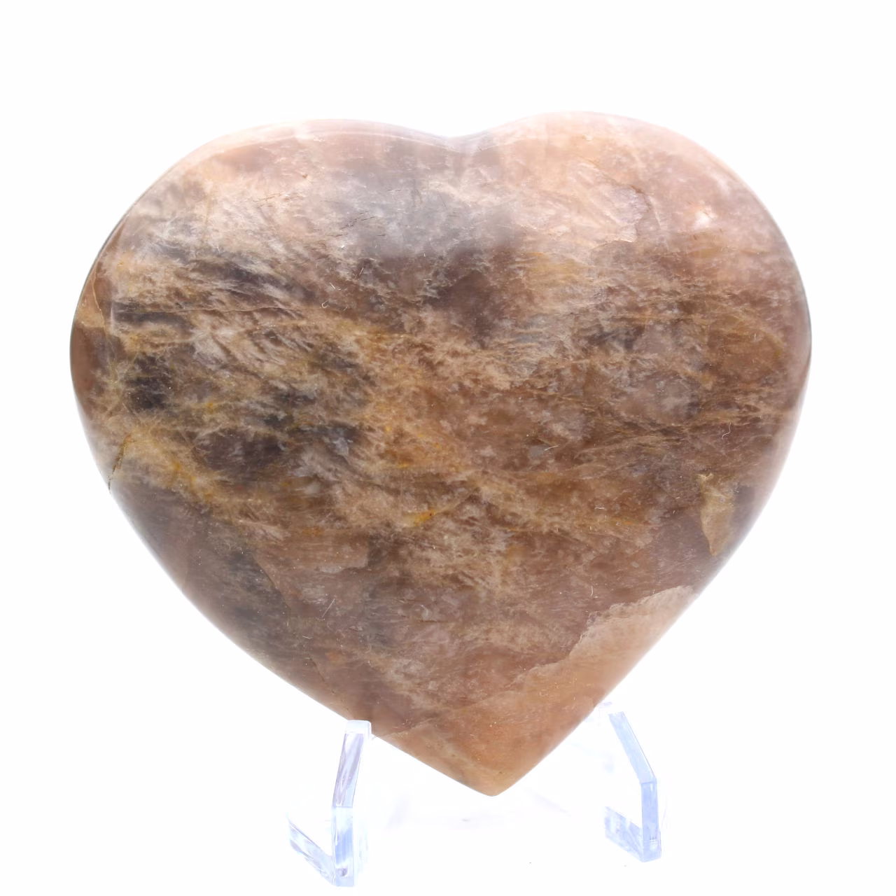 Corazón de piedra lunar negra