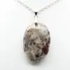 Colgante ovalado con inclusión de turmalina rosa - 2