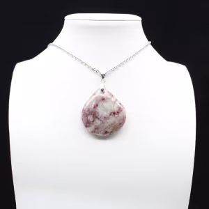 Colgante con inclusión de turmalina rosa