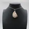Colgante de ágata con flor ovalada - 9